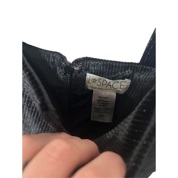 L*Space Wide Leg Sleeveless Velvet Corduroy Vera Jumper Black Size Small… - Picture 4 of 11